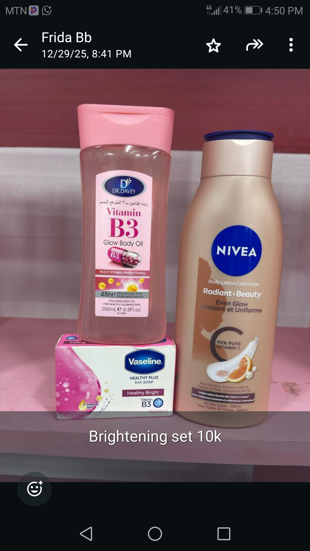 Skin care set for brown skin